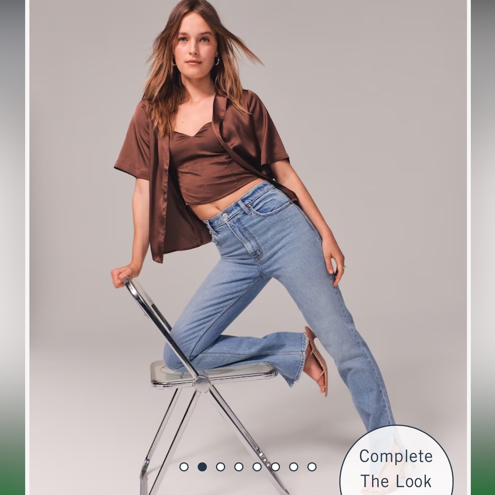 Abercrombie & Fitch Ultra High Rise 90s Straight Jean - Curve Love